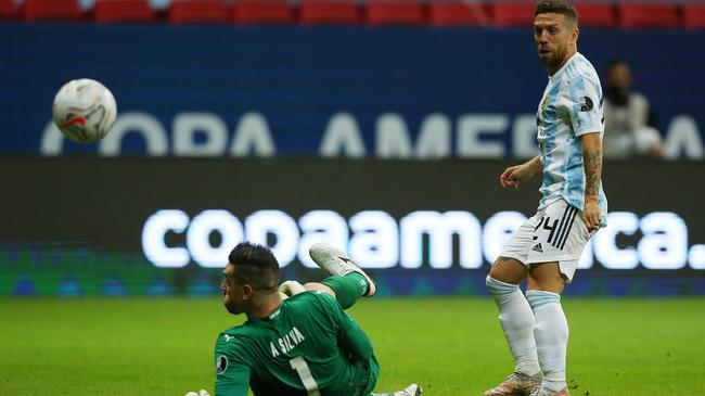 Copa América - Messi marcó goles Gómez contra Argentina 1 - 0 Paraguay