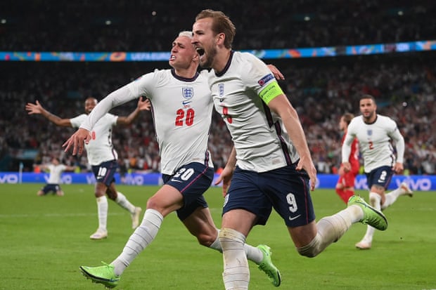 Euro Cup - Kane tiempo extra empate Inglaterra 2 - 1 Rick Dinamarca a la final