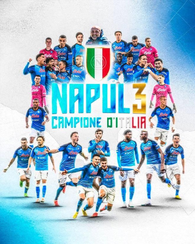 El Nápoles vuelve a coronarse campeón de la serie a después de 33 años para ganar cinco rondas antes de lo previsto