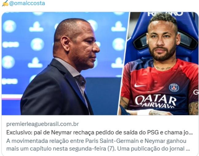 Padre de neymar: el periódico del equipo es un periódico falso. las fuentes de noticias lo inventan todo.