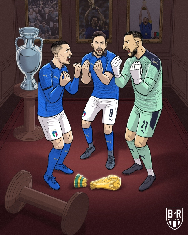 ¡Caída! Italia es el cuarto equipo en ganar la Copa Europea pero no la Copa del mundo