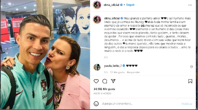 La hermana mayor apoya a Ronaldo: no tienes que demostrar nada para callarlos