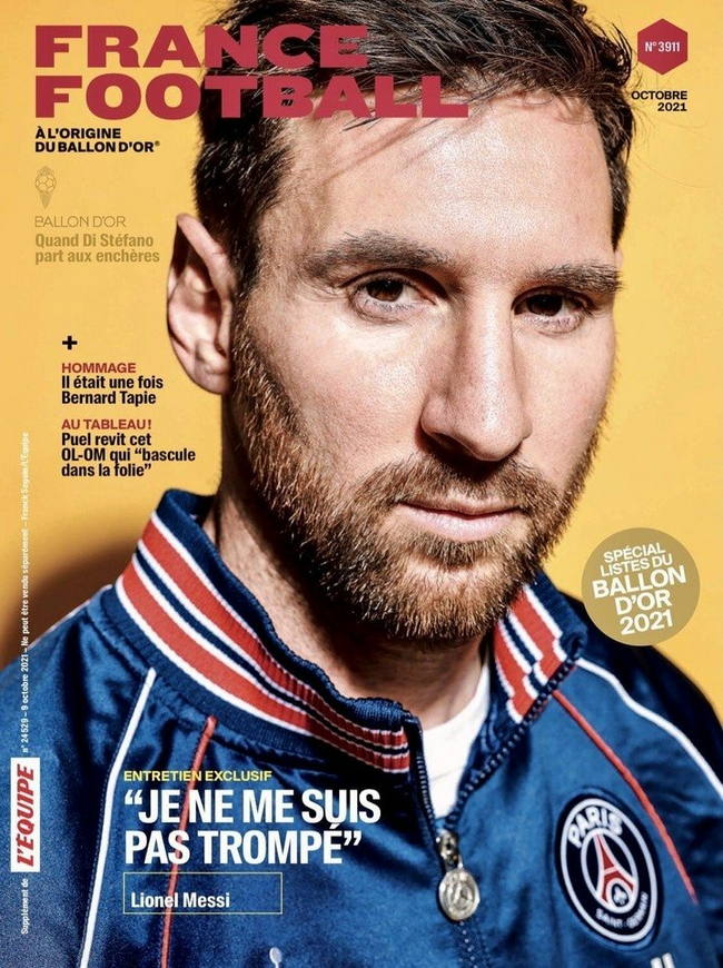 ¿Messiden France Football Cover of October is traditionally not able to get the Golden Ball?
