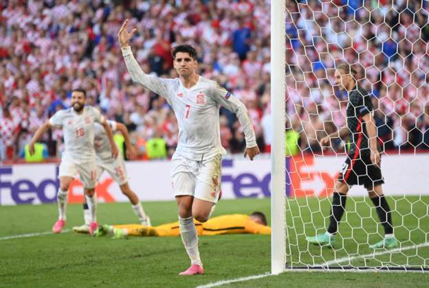 Euro Cup - Morata tiempo extra goles España 5 - 3 Eliminación de Croacia